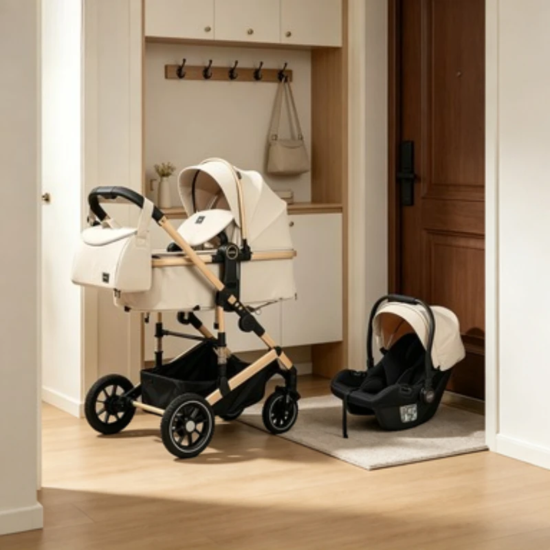 Cochecito reversible Kidilo con vista alta, capazo y asiento reclinable - imagen 2