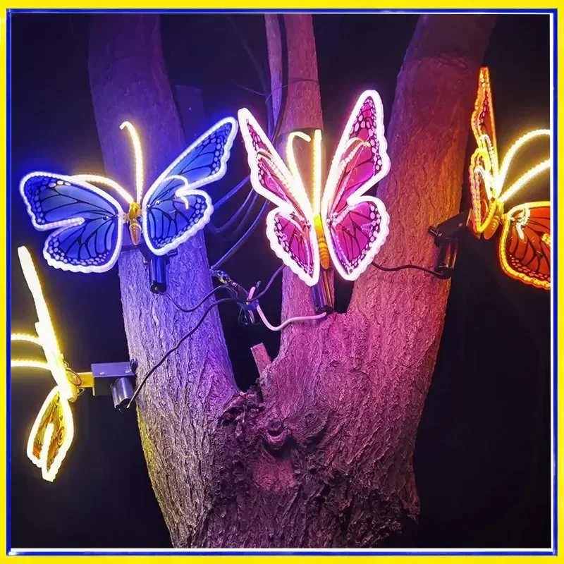 Luces LED mariposa impermeables para exteriores de jardín nocturnas - imagen 2