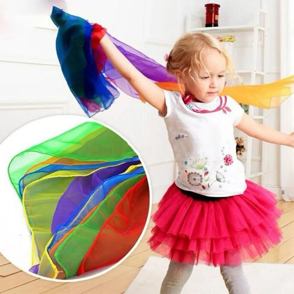 Pañuelos de gimnasia para danza en gasa color caramelo - imagen 5