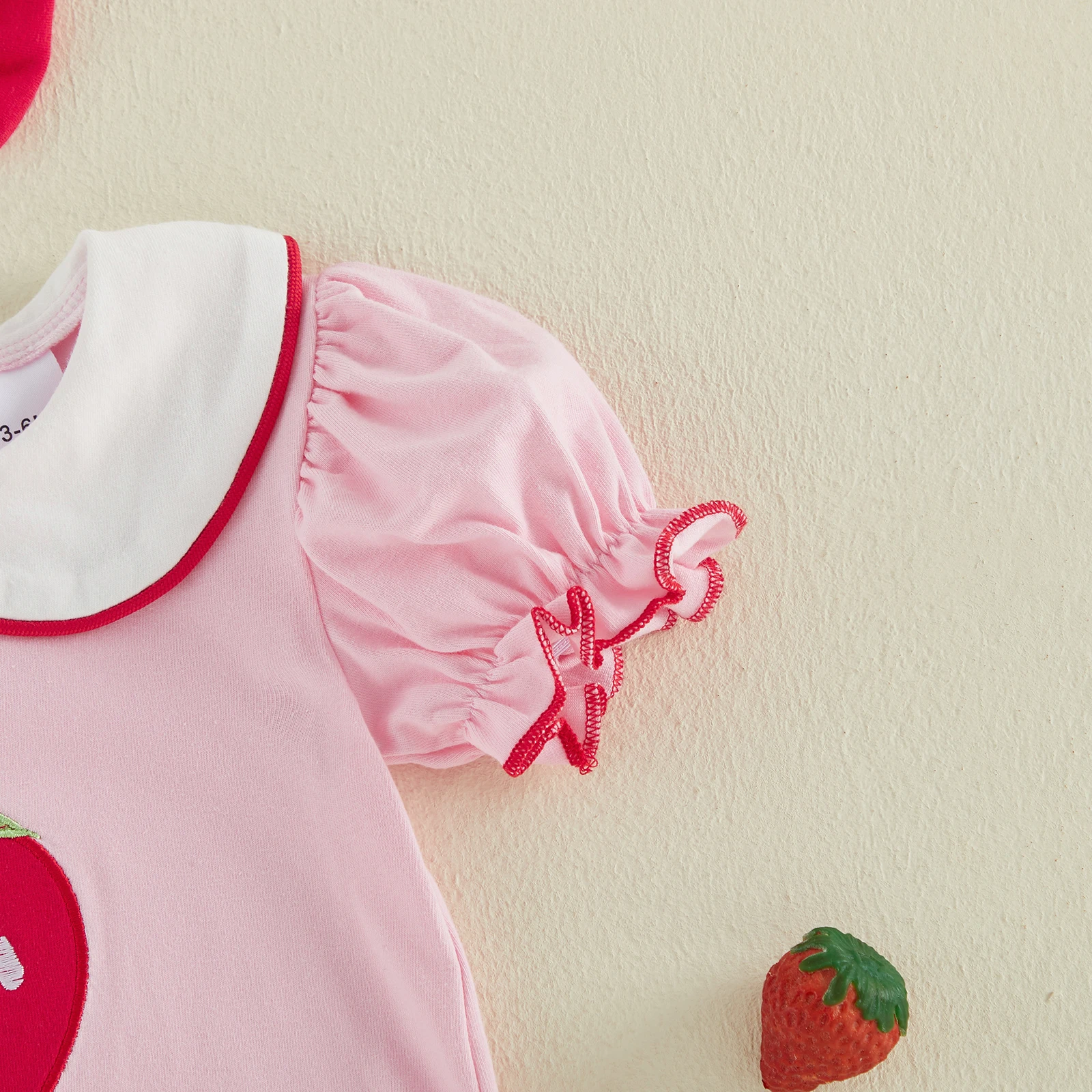 Conjunto bebé recién nacido verano con body manga estampado fresa - imagen 4
