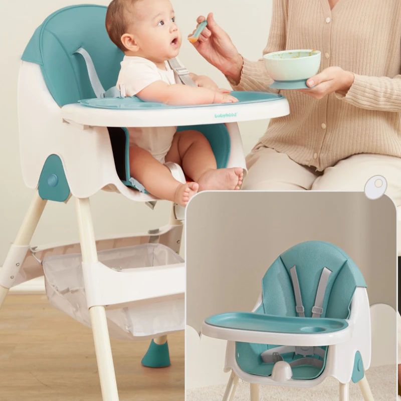 Asiento elevador portátil bebé, altura ajustable y plegable - imagen 2