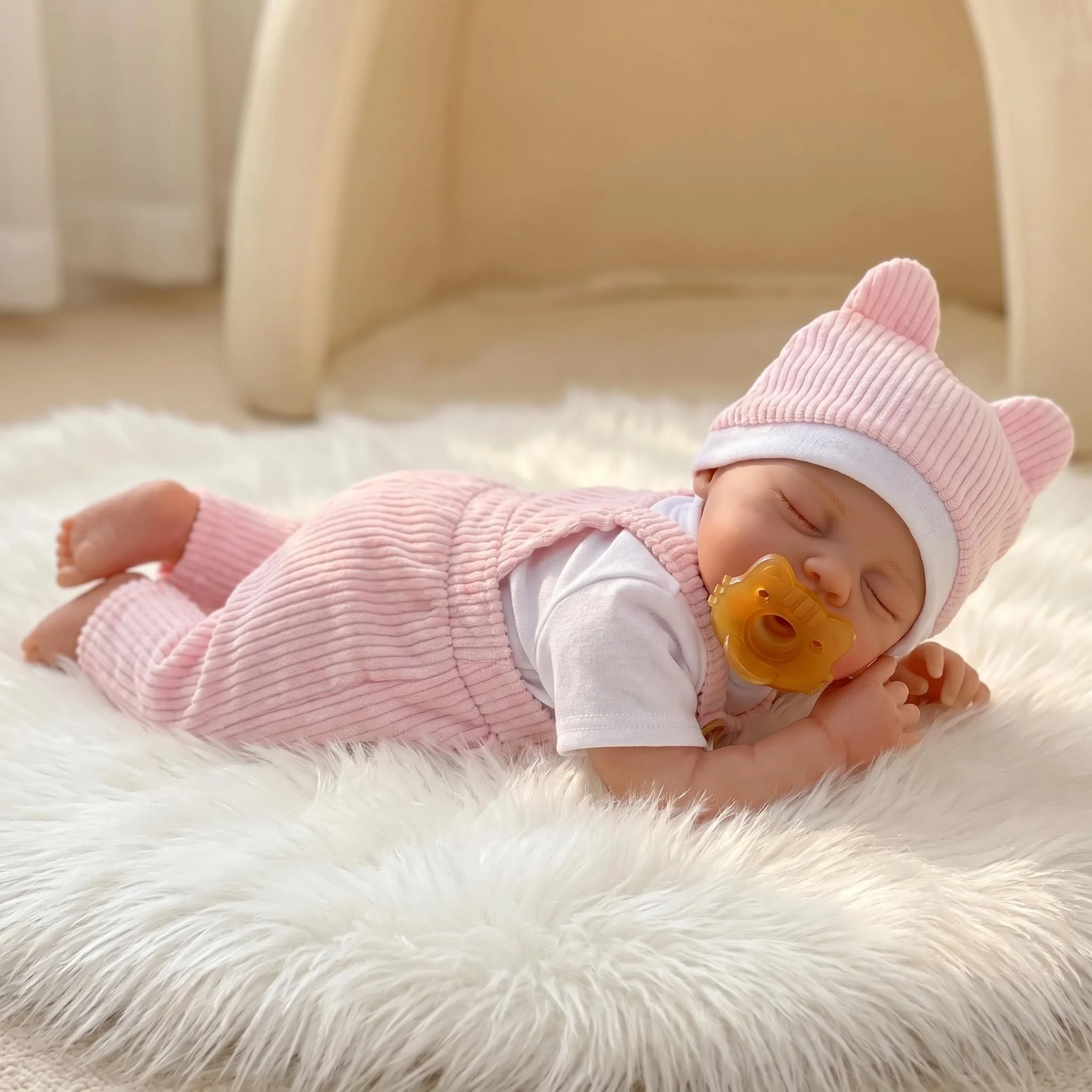 Muñeca reborn NPK bebé prematuro de ojos abiertos, realista - imagen 3