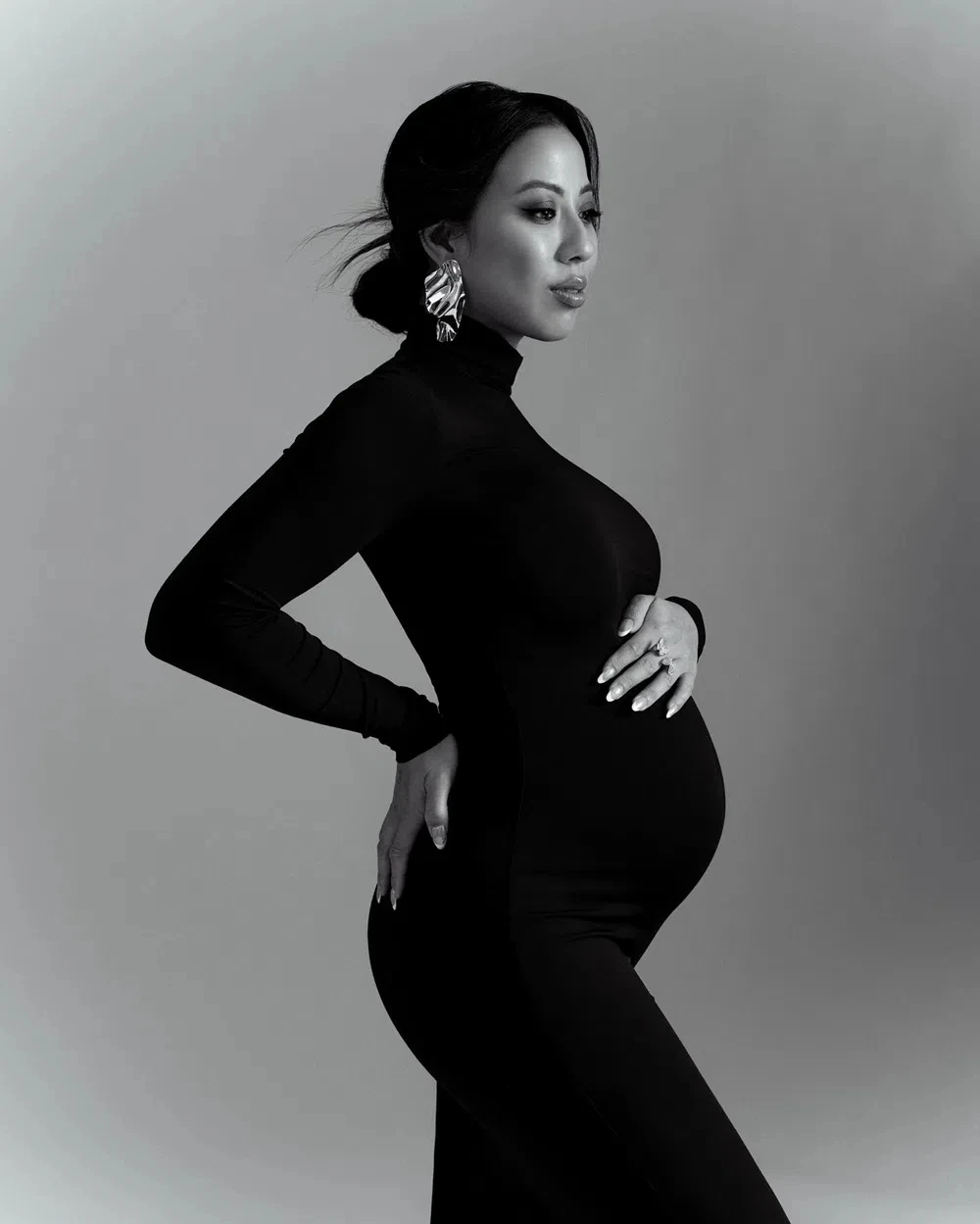 Vestido de maternidad largo para fotos embarazo - imagen 3
