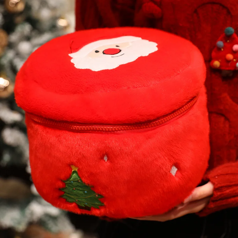 Caja regalo Navidad peluche muñeco de nieve árbol y fruta suave - imagen 5