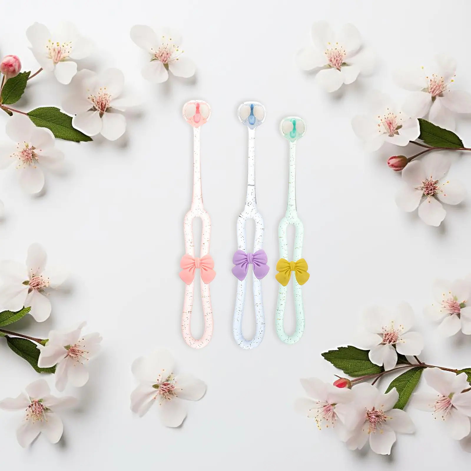 Pack de 3 cepillos con lazo