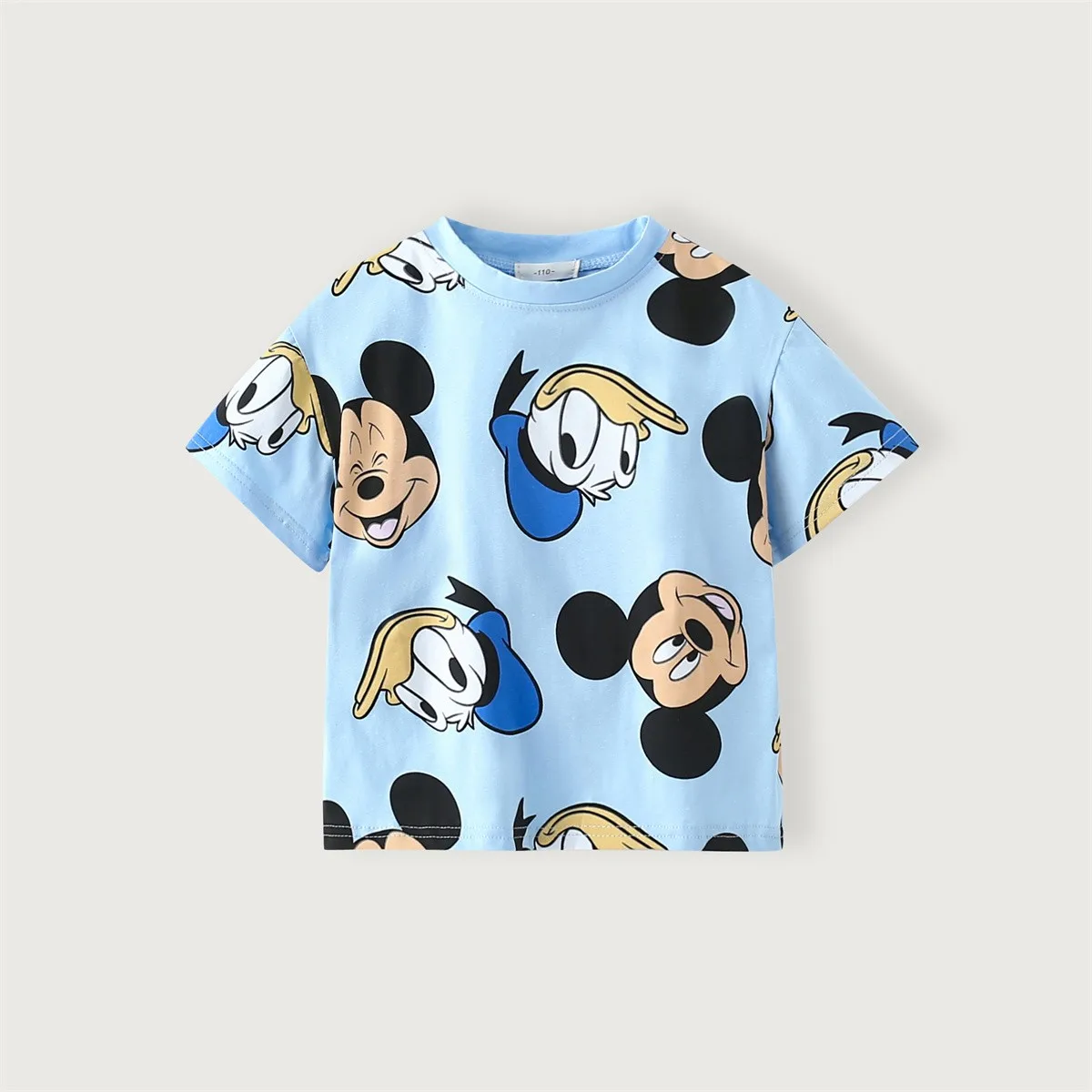 Camiseta infantil manga corta de oso estampado con cuello redondo - imagen 3
