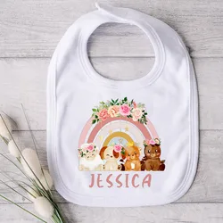 Babero personalizado con nombre para bebé – Algodón suave premium