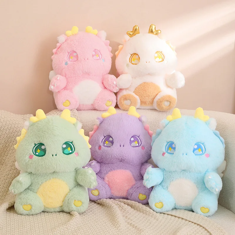 Peluche de dinosaurio con alas y estilo dragón para Navidad - imagen 4