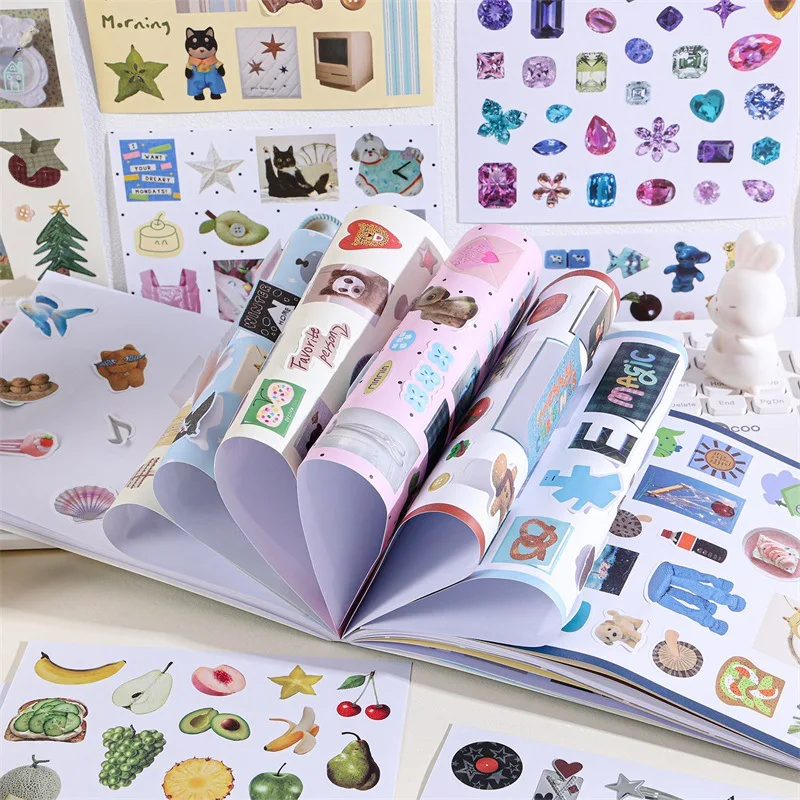 Libro de pegatinas retro en papel para manualidades y planificador - imagen 3