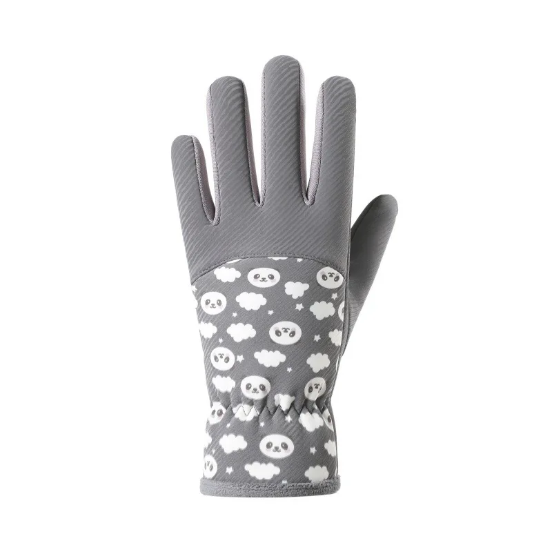 Guantes térmicos de terciopelo cortaviento para ciclismo infantil