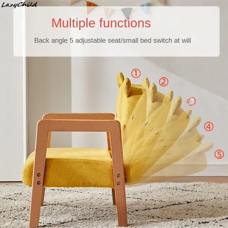 Sofá infantil reclinable con taburete para niños - asiento cómodo - imagen 4