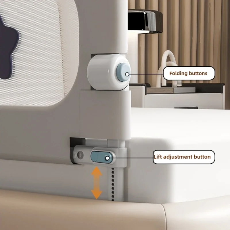 IMBABY Barrera de seguridad para cama de bebé en U - imagen 3