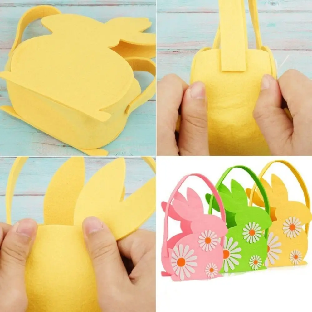 Cesta de Pascua con asas para transportar fácil