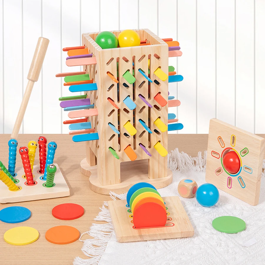Juego Montessori torre clasificación de formas para contar niños - imagen 4