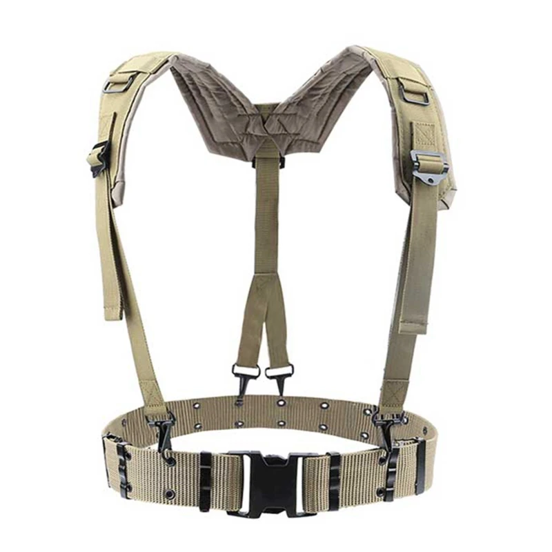 Cinturón táctico en Y para caza y airsoft con correa de pecho