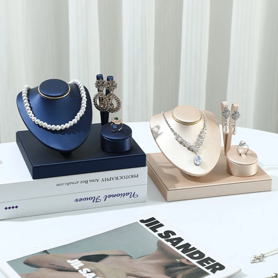 Expositor infantil de joyas de cuero PU para collares y pendientes - imagen 2
