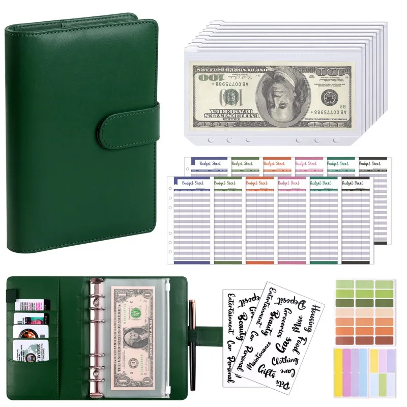 Carpeta de presupuesto con sobres para efectivo y libro ahorros - imagen 5