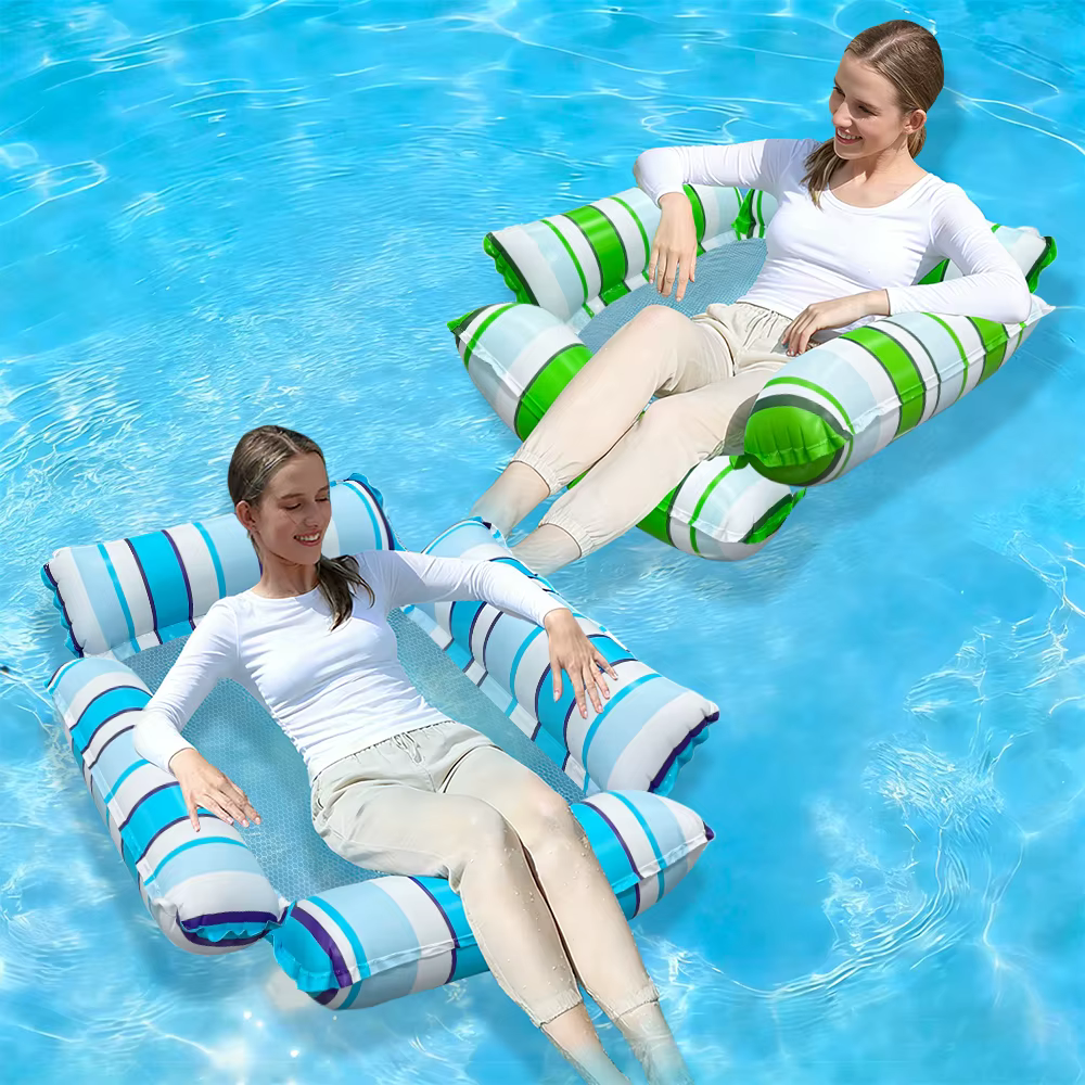 Silla flotante hinchable para piscina y playa, asiento individual