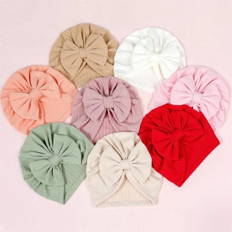 Gorro recién nacido transpirable con lazo suave para piel bebé - imagen 5