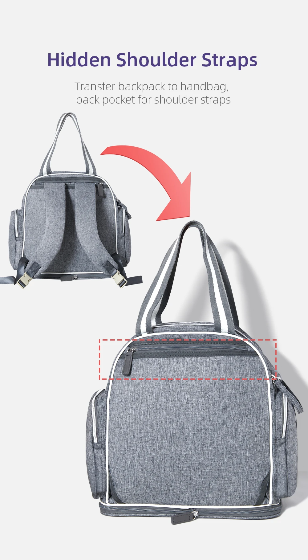 Mochila Sunveno en uso como bandolera
