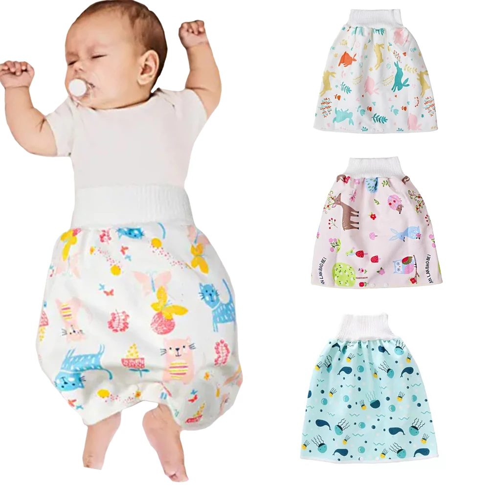 Pañal reutilizable impermeable corto para bebé - Protege día y noche