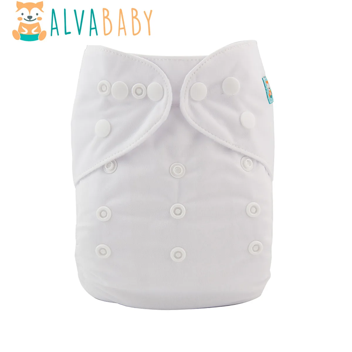 ALVABABY Pañal de tela bolsillo color sólido ecológico - imagen 3
