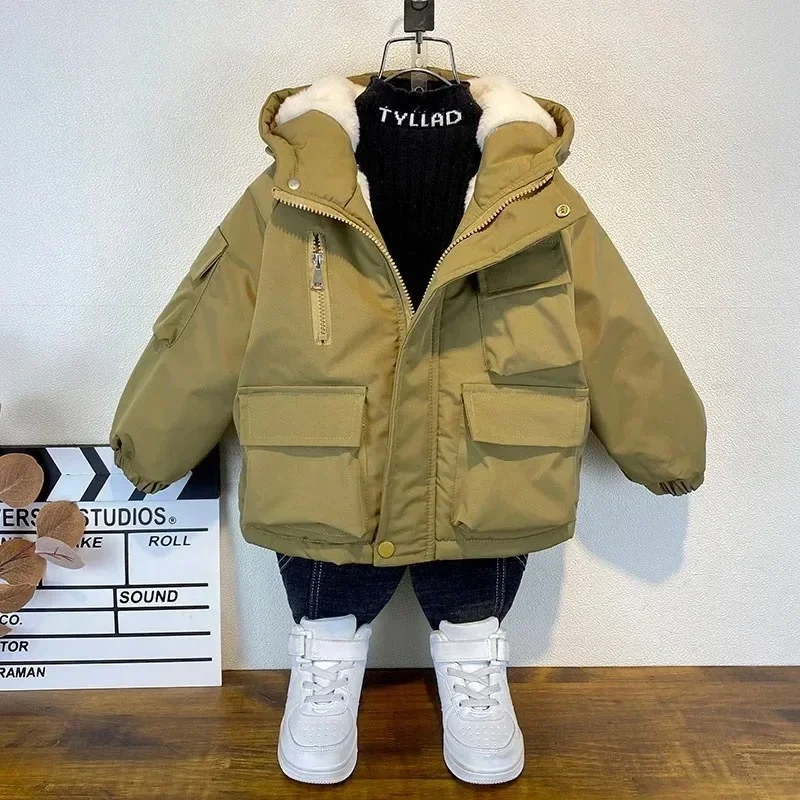 Chaqueta de invierno niños con capucha y cremallera - imagen 2