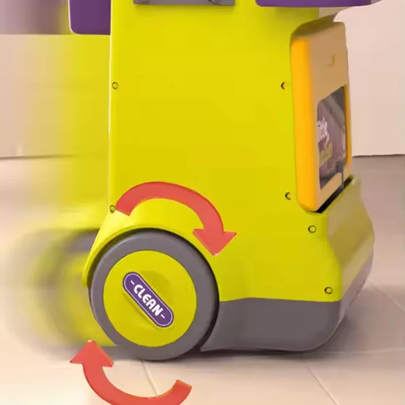 Juguete de limpieza infantil con carrito y herramientas domésticas - imagen 2