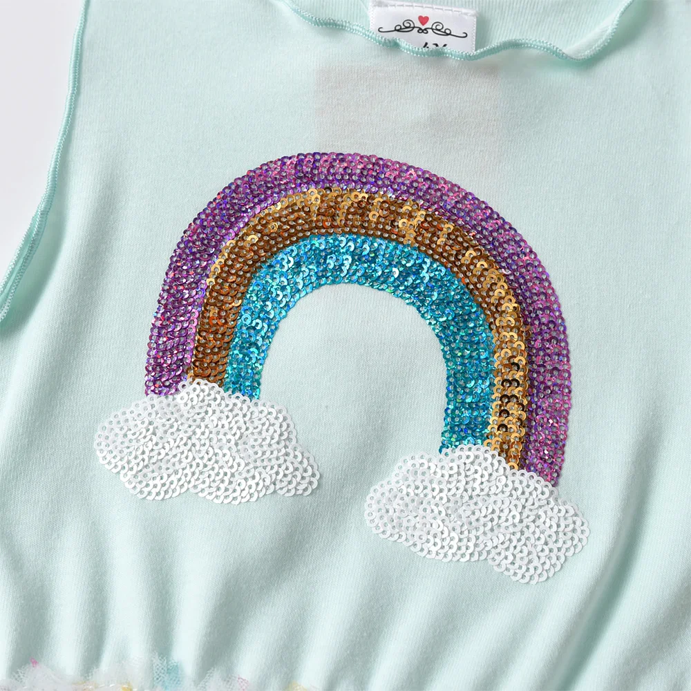 DXTON vestido princesa de verano sin mangas con lentejuelas - imagen 3