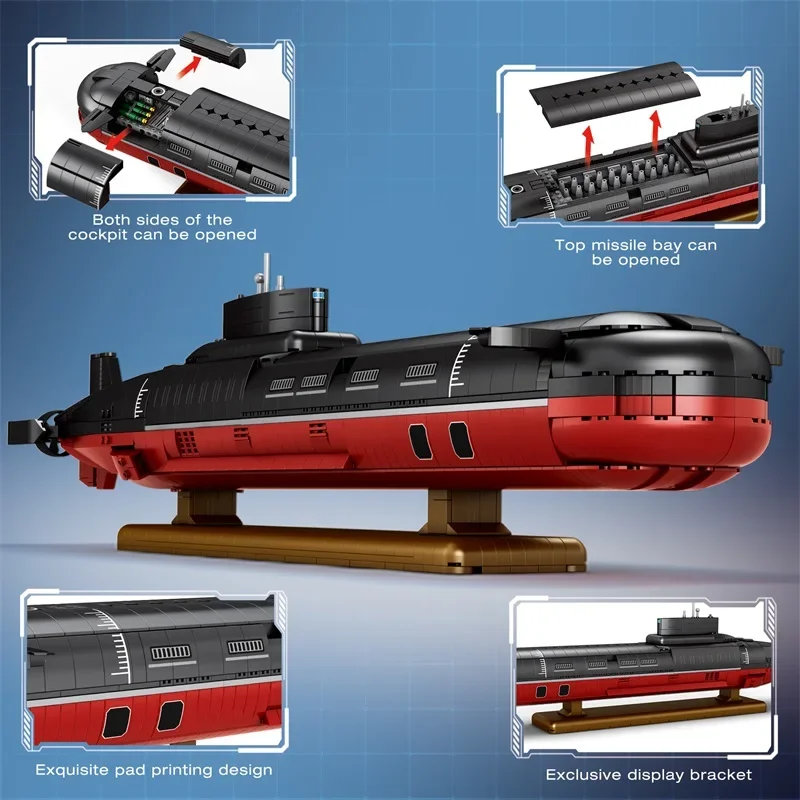 Bloques de construcción submarino tiburón clase Tifón de juguete - imagen 3