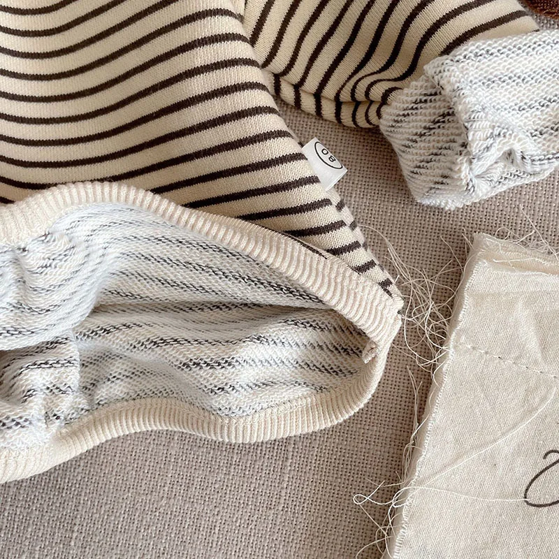 Sudadera con capucha a rayas para niños primavera/ootoño - imagen 4