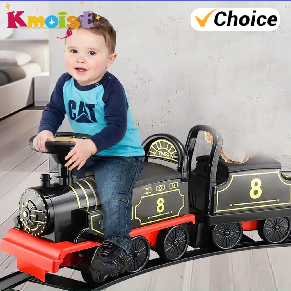 Tren eléctrico clásico para niños con vagón incluido