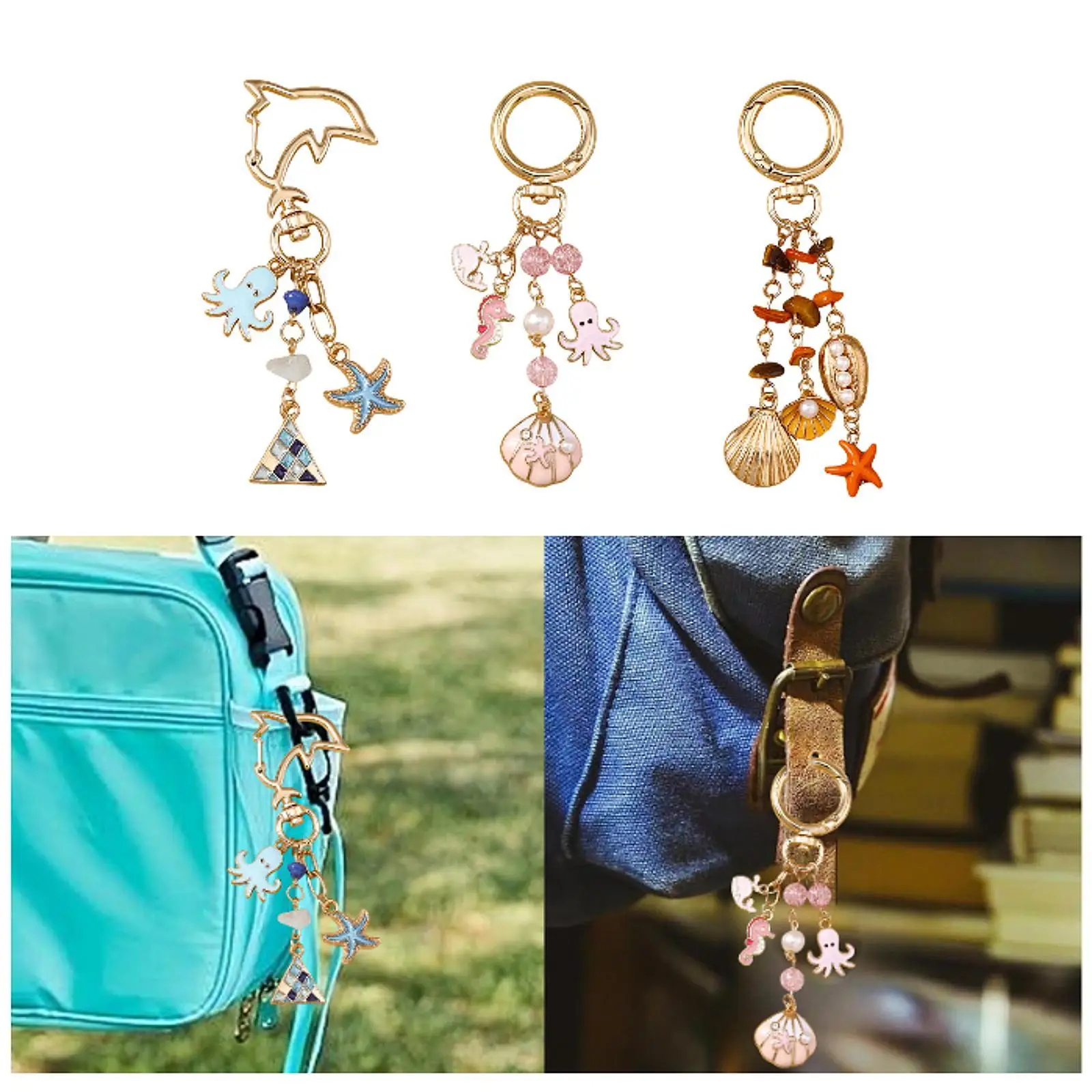 Llavero elegante multiusos con colgante decorativo - imagen 4