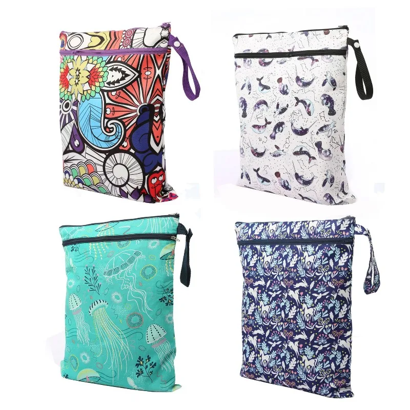 Bolsa de pañales impermeable colgante para cochecito con cierre - imagen 5