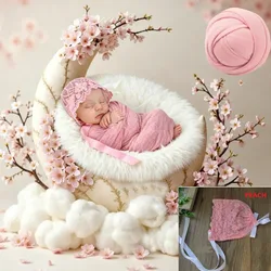 Conjunto recién nacido gorro de encaje y manta suave Angora floral