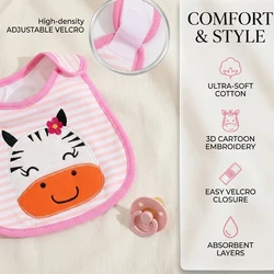 Baberos impermeables para bebé con dibujos, toalla y paños
