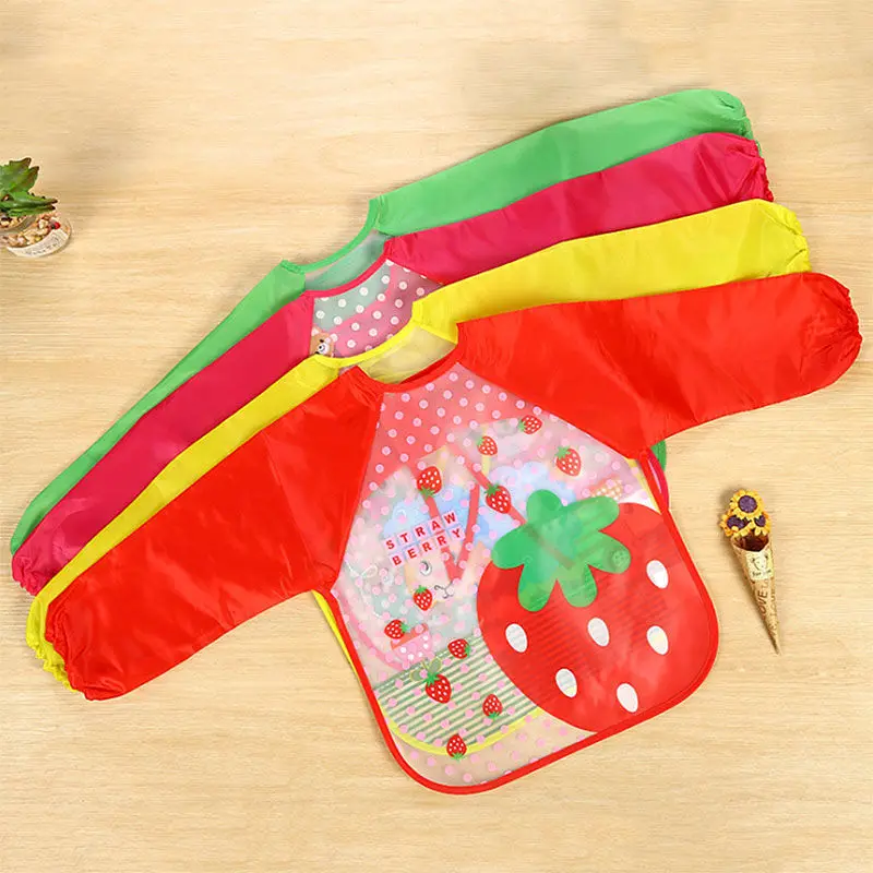 Babero impermeable de manga larga para bebé y niño
