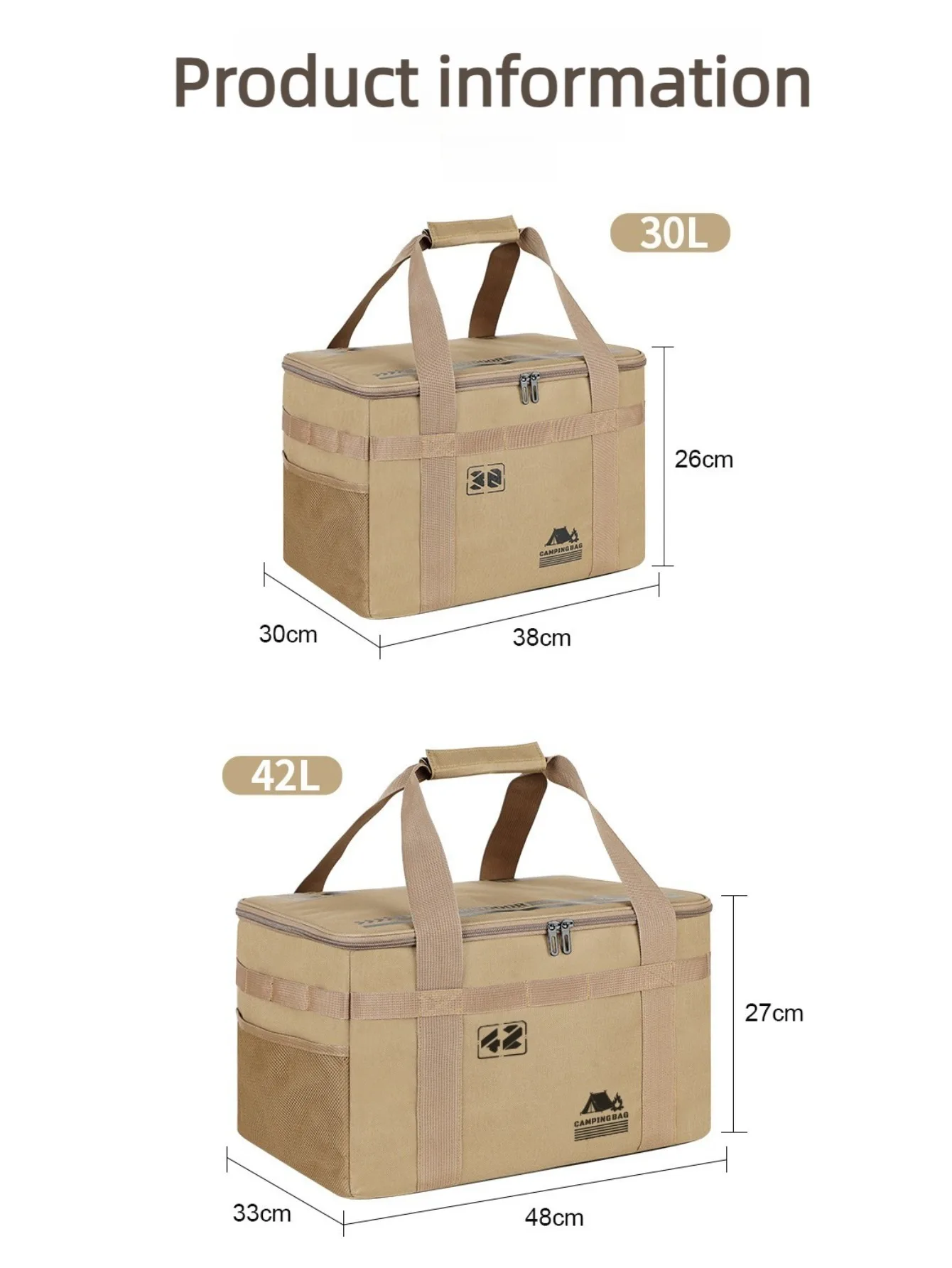 Bolsa de almacenamiento impermeable para camping de gran capacidad - imagen 2