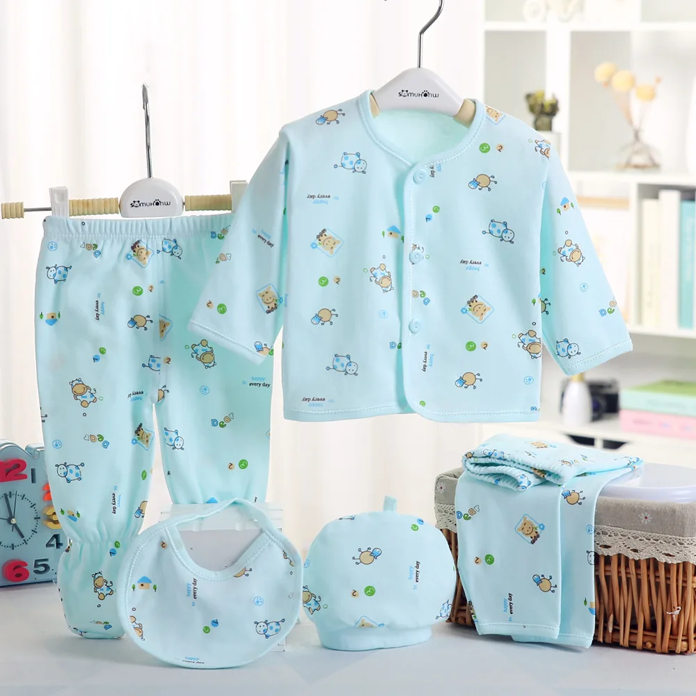Conjunto de bebé algodón con dibujos animados: camiseta y pantalón - imagen 2