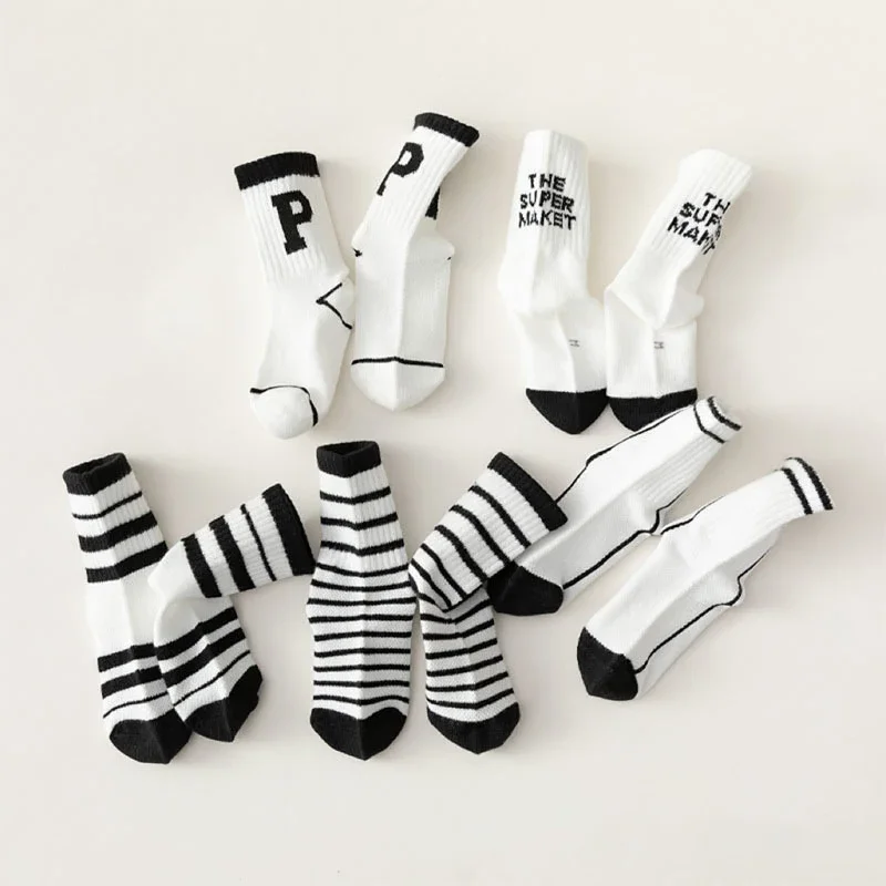 Calcetines largos de malla para bebé con letras – Tobilleras verano