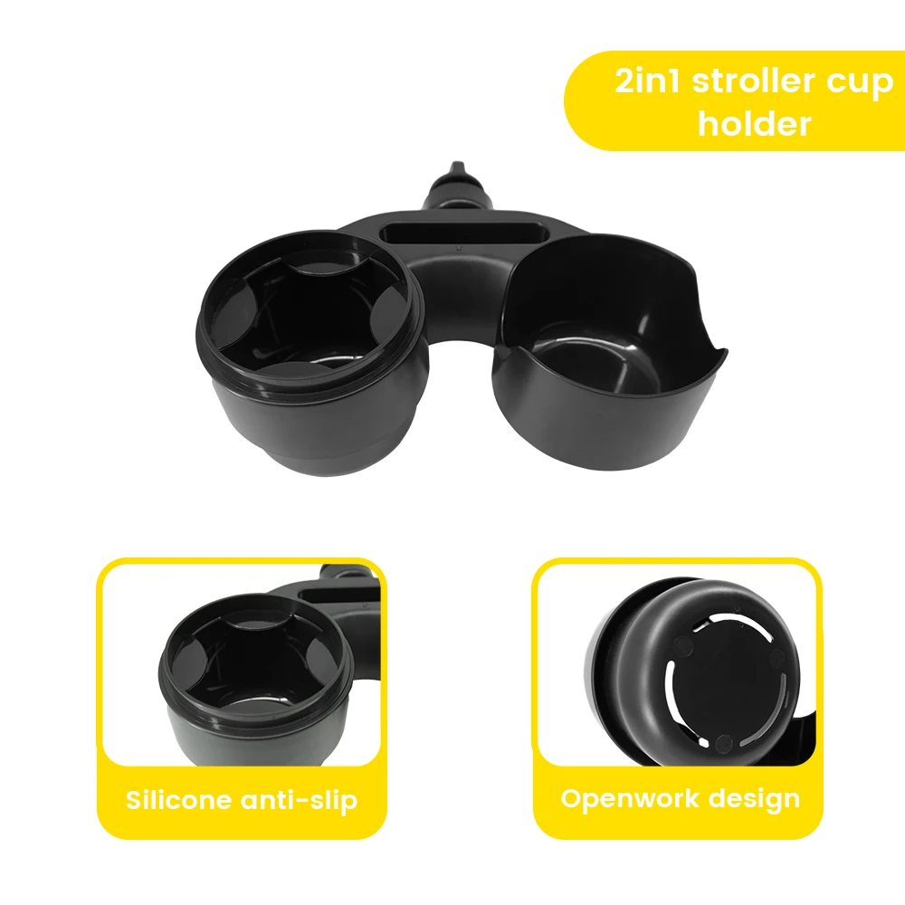 Portavasos universal para carrito con bandeja y asa antideslizante - imagen 3