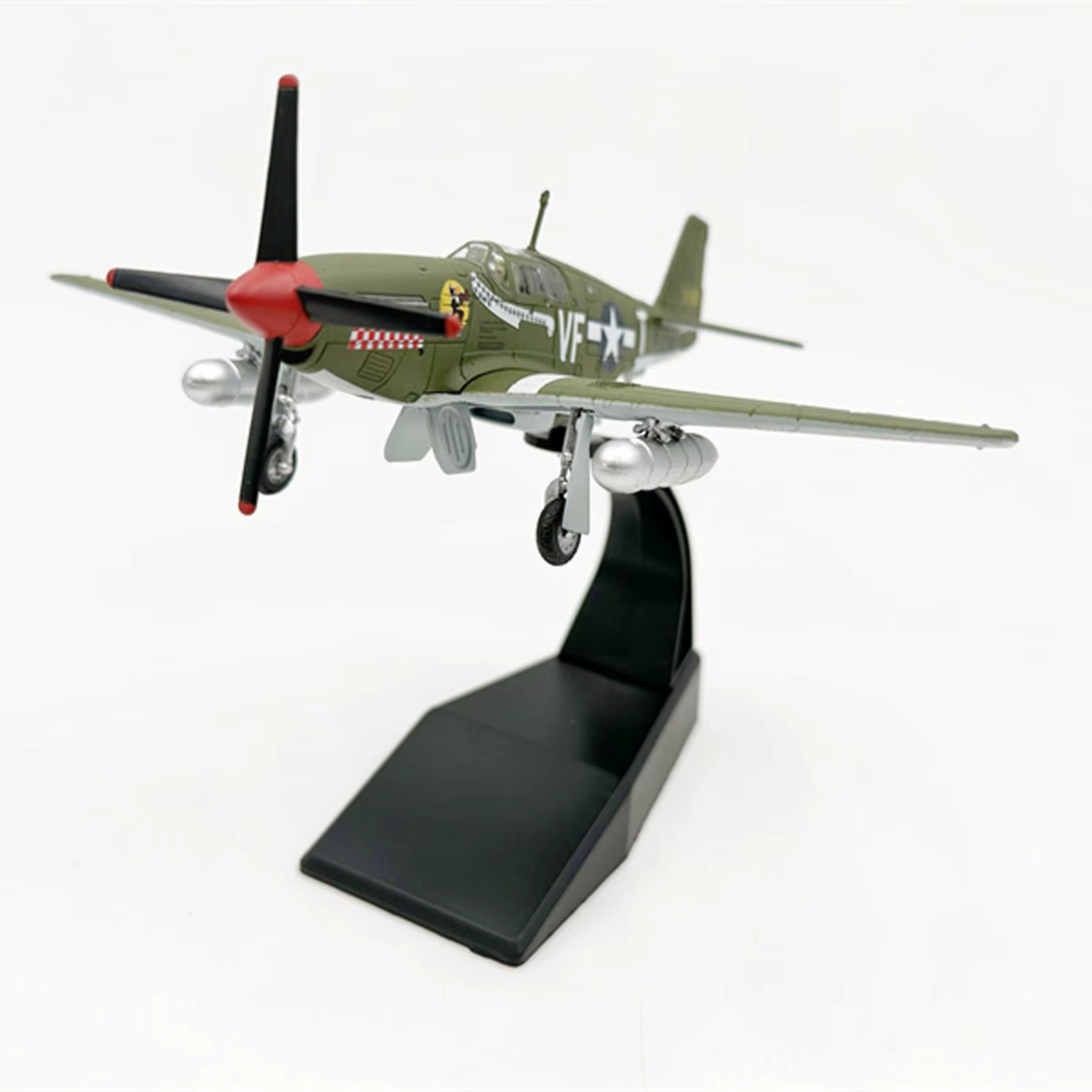 Modelo avión P-51 fundido a presión con soporte de exhibición - imagen 5