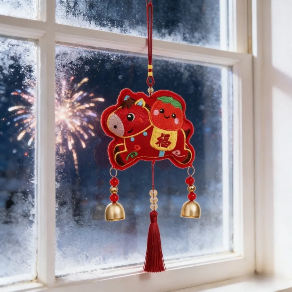 Móvil de cuna con caballo y león – Decoración roja para habitación de bebé - imagen 4