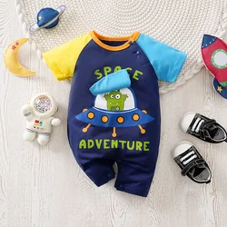 Mono de bebé de algodón con estampado OVNI para verano