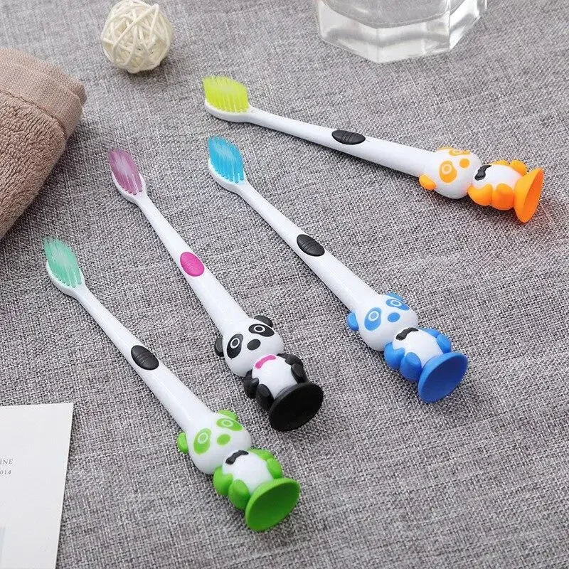 Cepillo de dientes infantil cerdas suaves panda niños 3-12 años