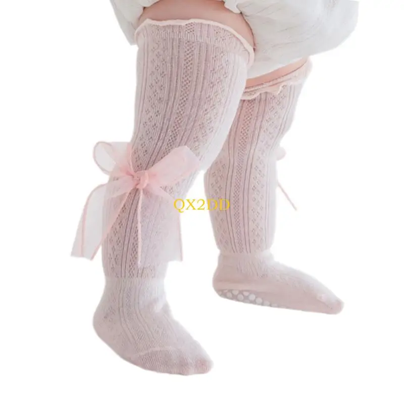 Calcetines altos de encaje transpirable cómodos para niños verano