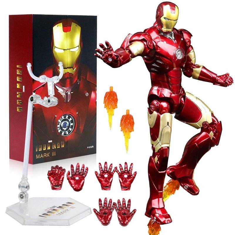 Figura de acción Iron Man articulada ZD Toys – 7 pulgadas para niños - imagen 3