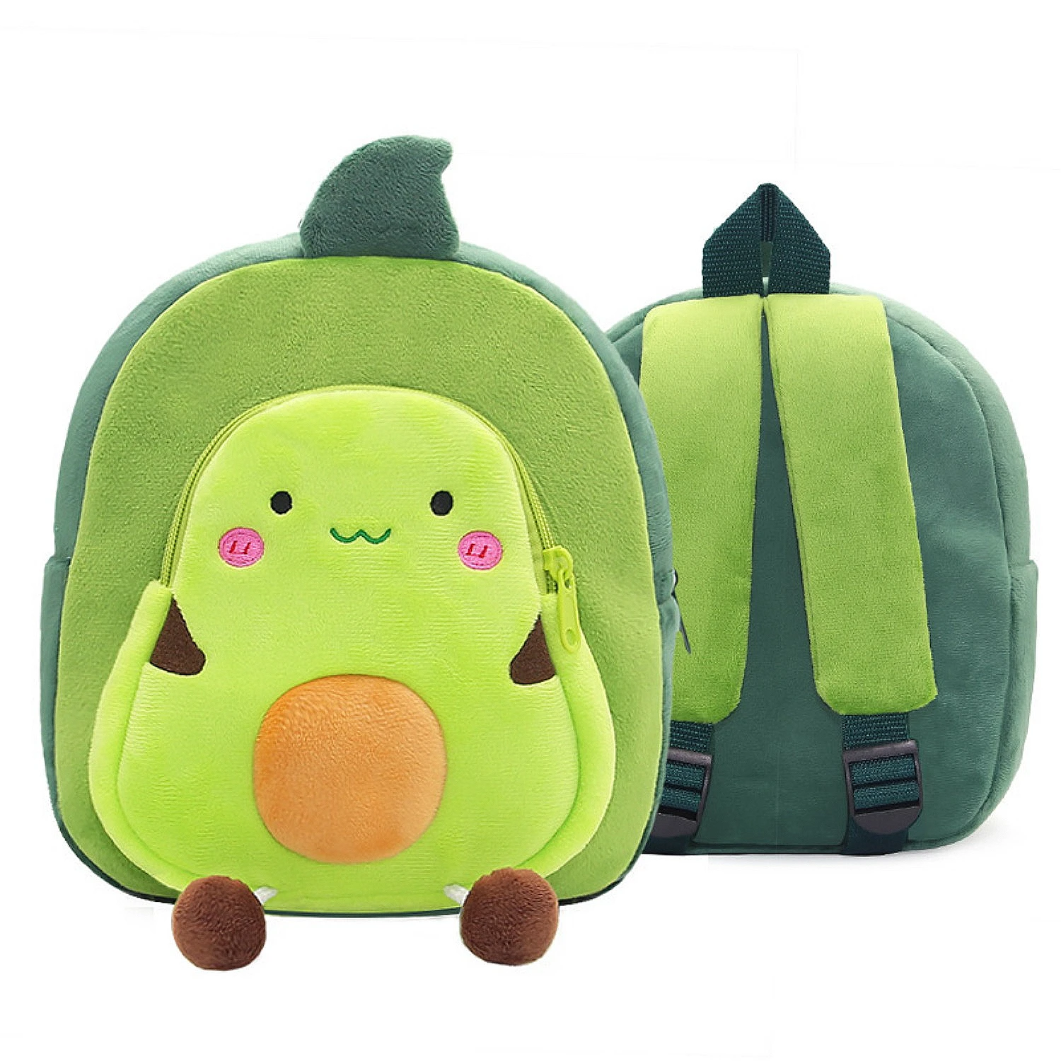 Mochila de felpa en forma de fresa para niños