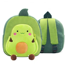 Mochila escolar de peluche para niños pequeños – Diseño aguacate
