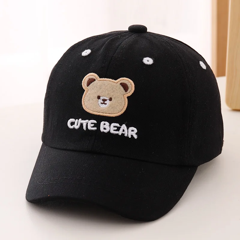 Gorra de béisbol con oso bordado para bebé – Algodón transpirable - imagen 3